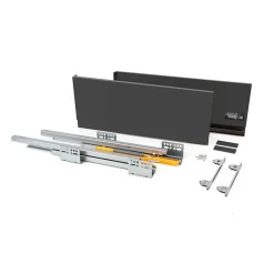 Emuca Tiroir extérieur Concept 30kg hauteur 185mm, profondeur 500mm, Acier, Gris antracite