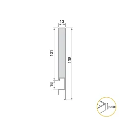 Emuca Tiroir extérieur Concept 30kg hauteur 138mm, profondeur 300mm, Acier, Gris antracite