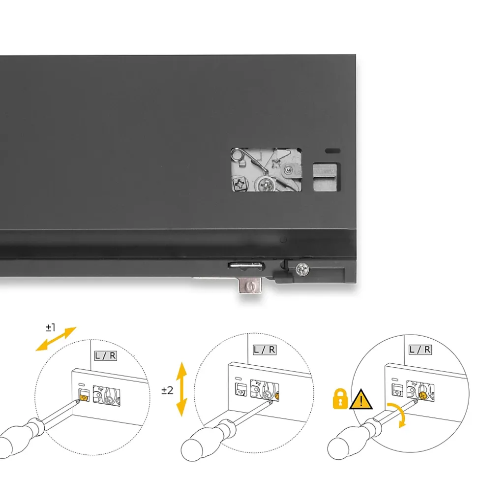 Emuca Tiroir extérieur Protone 30kg , coulisses à sortie totale et fermeture amortie, hauteur 131mm, profondeur 500mm, Acier, Gris