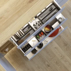 Emuca Tiroir extérieur Protone 30kg , coulisses à sortie totale et fermeture amortie, hauteur 178mm, profondeur 500mm, Acier,