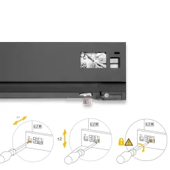 Emuca Tiroir extérieur Protone 30kg , coulisses à sortie totale et fermeture amortie, hauteur 93mm, profondeur 500mm, Acier, Gris