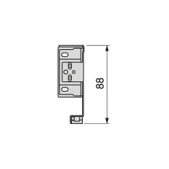 Emuca Tiroir extérieur Simplex 25kg hauteur 88mm, profondeur 490mm, acier, peint en blanc