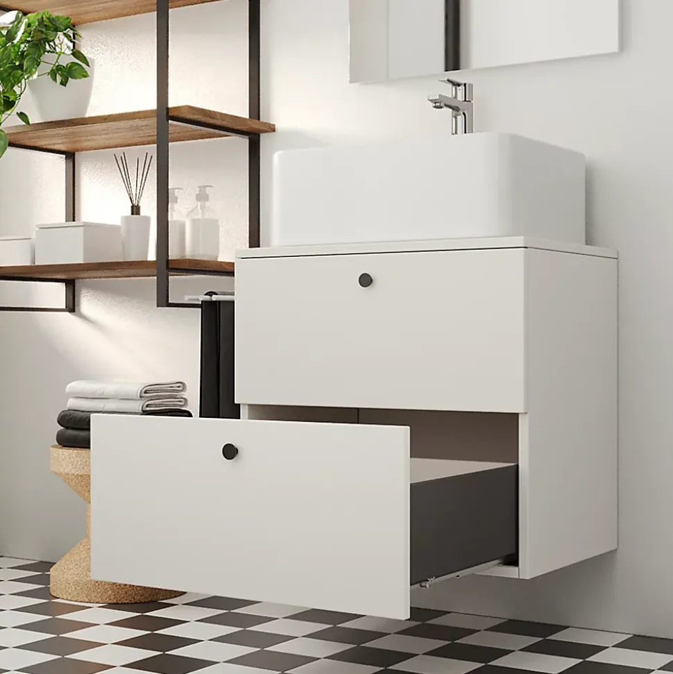 Emuca Tiroir extérieur Simplex 25kg hauteur 122mm, profondeur 440mm, acier, Gris antracite