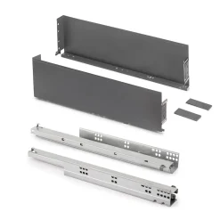 Emuca Tiroir extérieur Simplex 25kg hauteur 159mm, profondeur 440mm, acier, Gris antracite