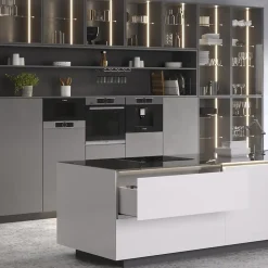 Emuca Tiroir extérieur Vertex avec réglages 3D hauteur 93mm, 40kg, profondeur 550mm, Acier, Peint en blanc