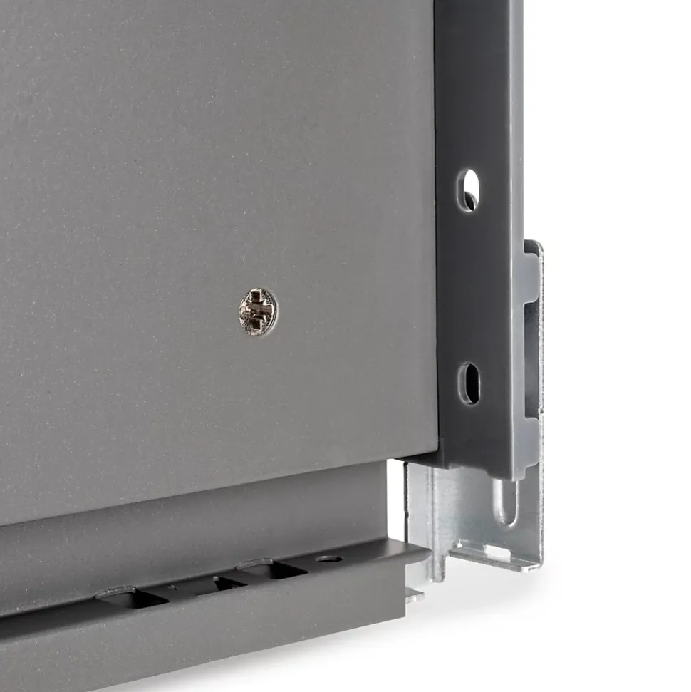 Emuca Tiroir extérieur Vertex avec réglages 3D hauteur 178mm, 40kg, épaisseur de panneau de 18mm, profondeur 350mm, Acier, Gris