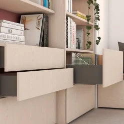 Emuca Tiroir extérieur Vertex avec réglages 3D hauteur 178mm, 40kg, profondeur 350mm, Acier, Gris antracite