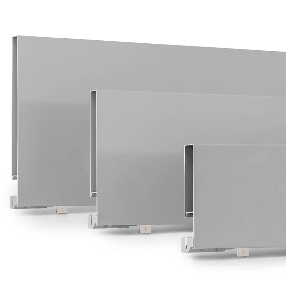 Emuca Tiroir extérieur Vertex 40kg hauteur 93mm, profondeur 500mm, Acier, Gris peint