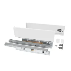 Emuca Tiroir extérieur Vertex 40kg hauteur 93mm, profondeur 450mm, Acier, Peint en blanc