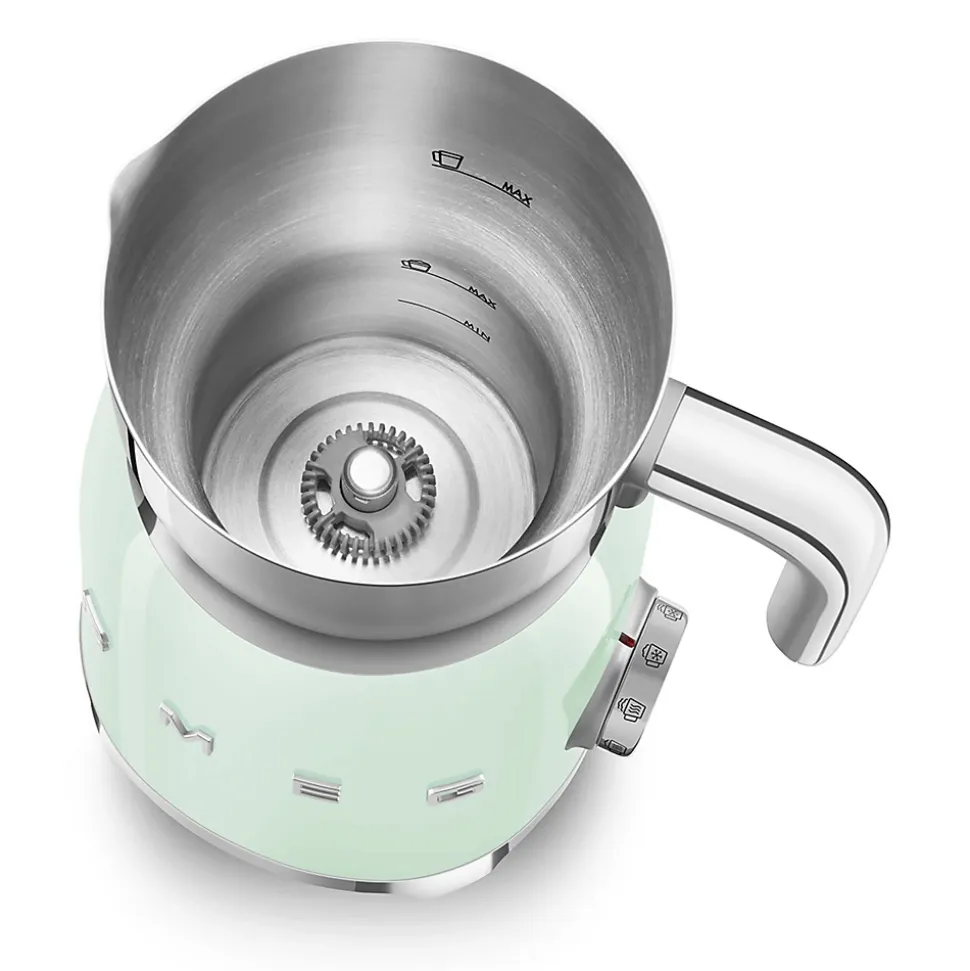 Emulsionneur de lait 500w 0.6l vert d'eau Smeg MFF11PGEU années 50