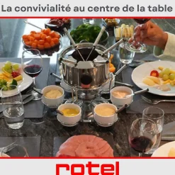 Ensemble à fondue bourguignonne pour 6 personnes, diamètre 17 cm Rotel Swiss Tradition
