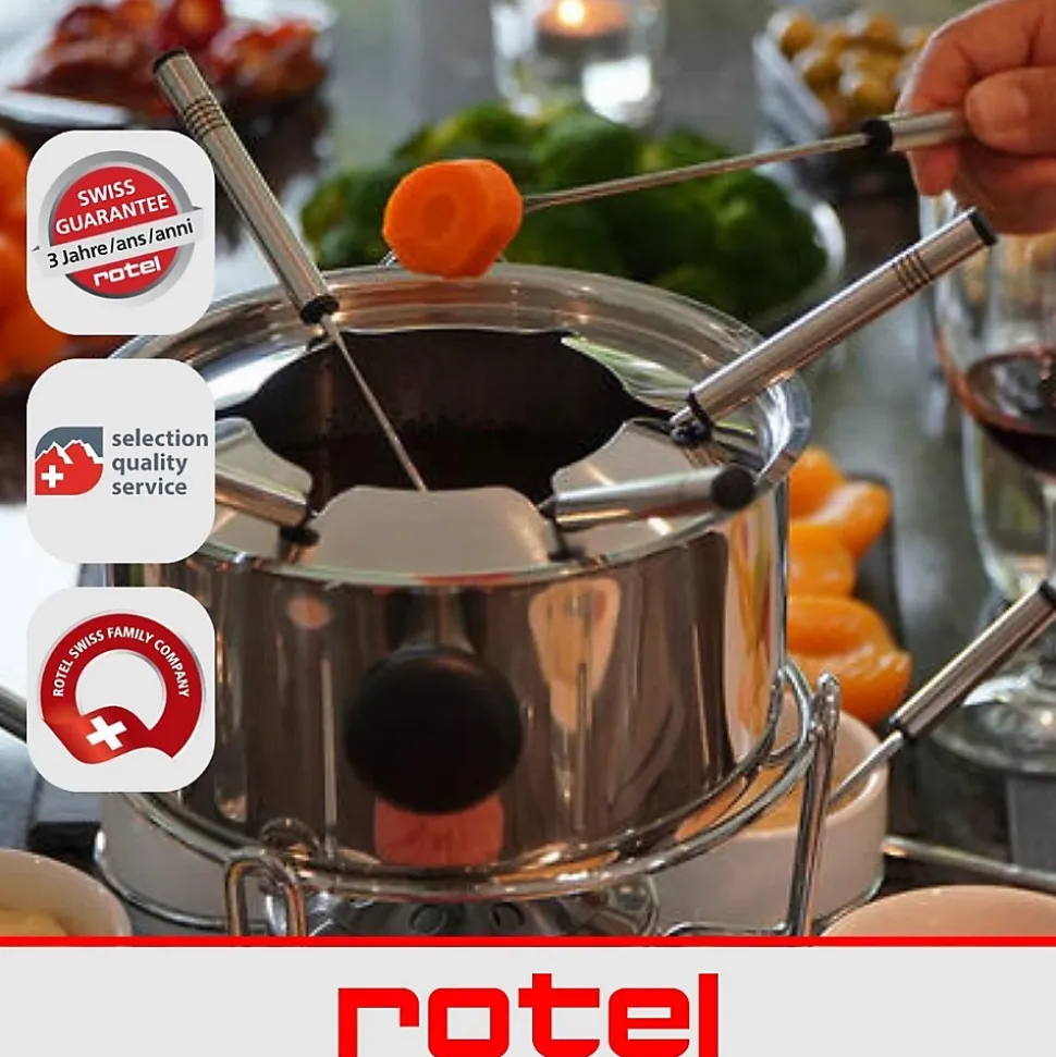 Ensemble à fondue bourguignonne pour 6 personnes, diamètre 17 cm Rotel Swiss Tradition