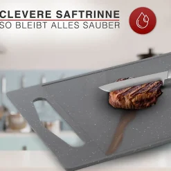 Ensemble 3 planches à découper aspect granit gris Classbach C-SB4012K-GRY