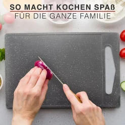 Ensemble 3 planches à découper aspect granit gris Classbach C-SB4012K-GRY