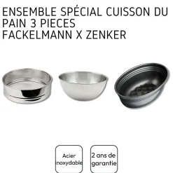 Ensemble 3 ustensiles spécial cuisson du pain Zenker x Fackelmann
