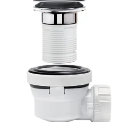 Ensemble bonde et siphon de lavabo Quick-Clac Wirquin Nano 6.7 Sortie Ø32 mm - 1/4 de tour