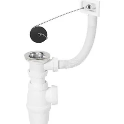 Ensemble complet avec trop plein 1 bac ø50 mm Wirquin