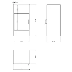Ensemble complet lavabo Zinken Granitan Loma avec meuble PVC, siphon, robinet et distributeur de savon