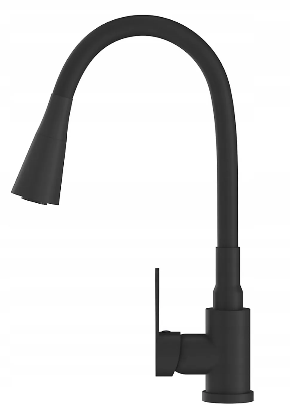 Ensemble complet lavabo Zinken Granitan Loma avec meuble PVC, siphon, robinet et distributeur de savon