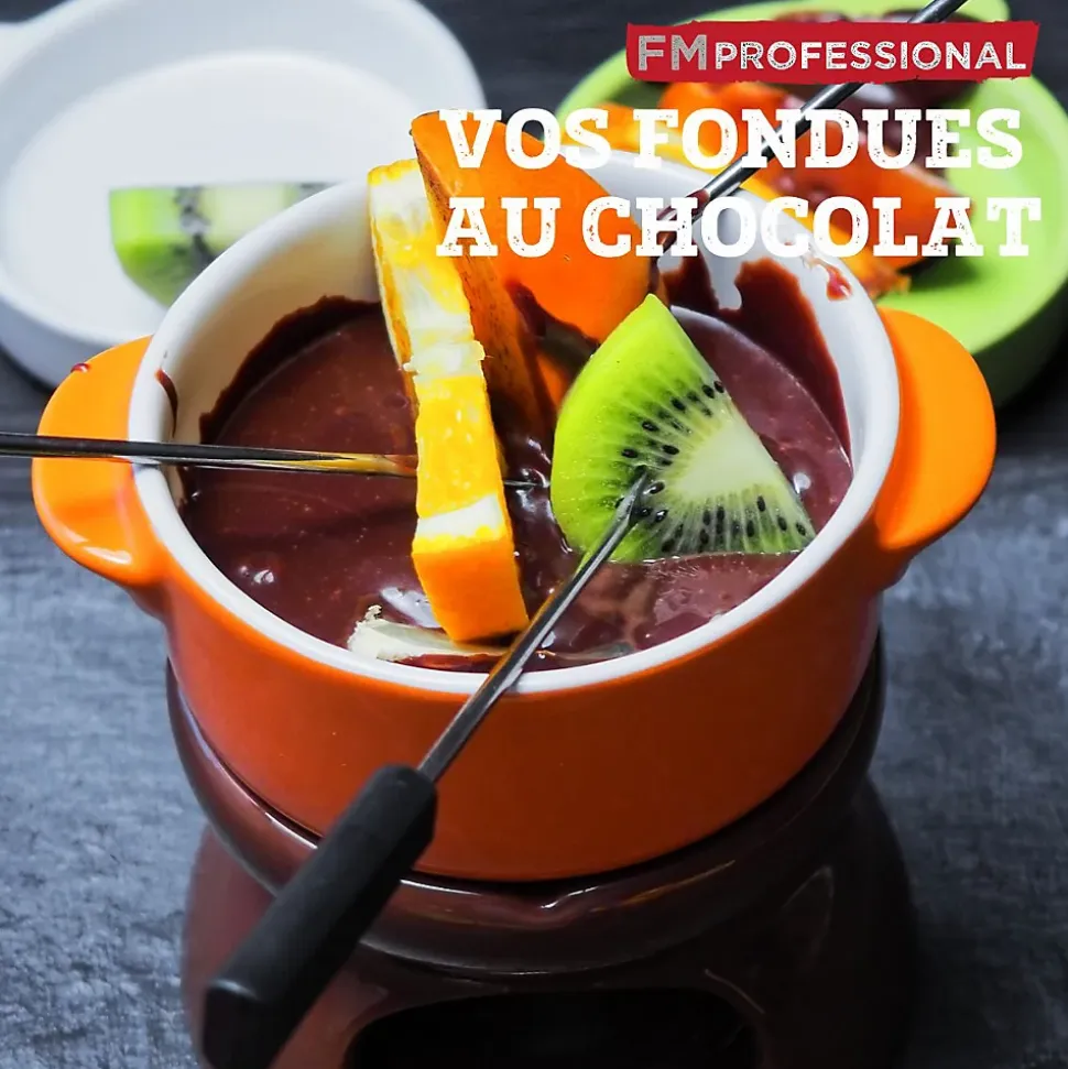 Ensemble de 2 Brûleurs alcool fondue savoyarde FM Professional