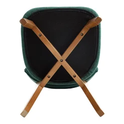 Ensemble de 2 chaises de salle à manger,style milieu du siècle,pieds en bois massif,assise rembourrée en tissu