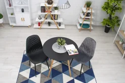 Ensemble de 4 chaises Valora DAPI en velours gris foncé comYERRable