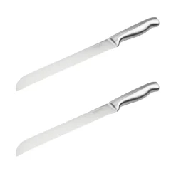 Ensemble de 2 Couteaux à pain en inox 33,5 cm en tout Nirosta