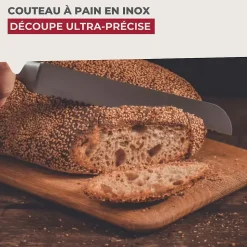 Ensemble de 2 Couteaux à pain en inox 33,5 cm en tout Nirosta