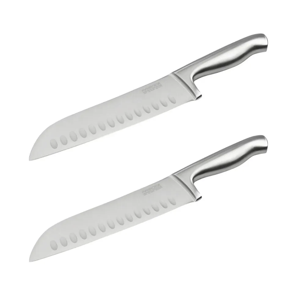 Ensemble de 2 Couteaux de cuisine Santoku lame de 18 cm Nirosta Star