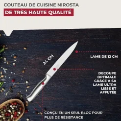 Ensemble de 2 Couteaux de cuisine Santoku lame de 18 cm Nirosta Star