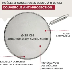 Ensemble de 2 Couvercles anti projection 29 cm Fackelmann Basic