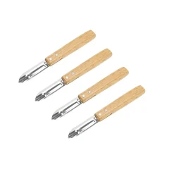 Ensemble de 4 Eplucheurs Econome Nature 16 cm Nirosta