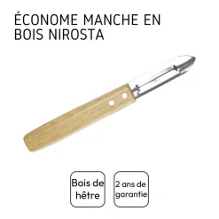 Ensemble de 6 Eplucheurs Econome Nature 16 cm Nirosta