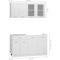 Ensemble de 4 meubles de cuisine 