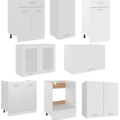 Ensemble de 8 meubles de cuisine 