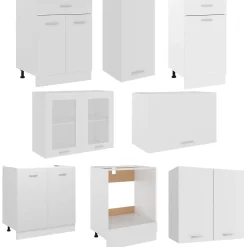 Ensemble de 8 meubles de cuisine 
