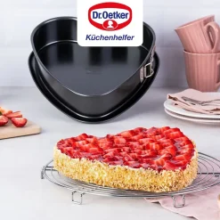 Ensemble de 2 Moules à charnière en forme de cœur 25 cm Dr. Oetker