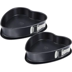 Ensemble de 2 Moules à charnière en forme de cœur 25 cm Dr. Oetker