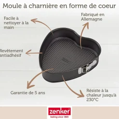 Ensemble de 2 Moules à gâteau cœur avec charnière 27 x 25 cm Zenker Special Creative
