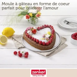 Ensemble de 2 Moules à gâteau cœur avec charnière 27 x 25 cm Zenker Special Creative