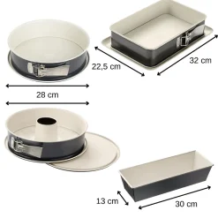 Ensemble de 4 moules à gâteaux de formes différentes de 28 à 32 cm Dr.Oetker Back-Trend