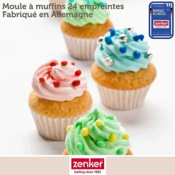 Ensemble de 2 Moules à muffins de 24 empreintes 38 x 16 cm Zenker Black Metallic