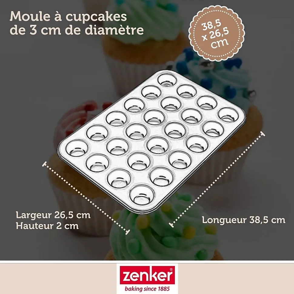Ensemble de 2 Moules à muffins de 24 empreintes 38 x 16 cm Zenker Black Metallic