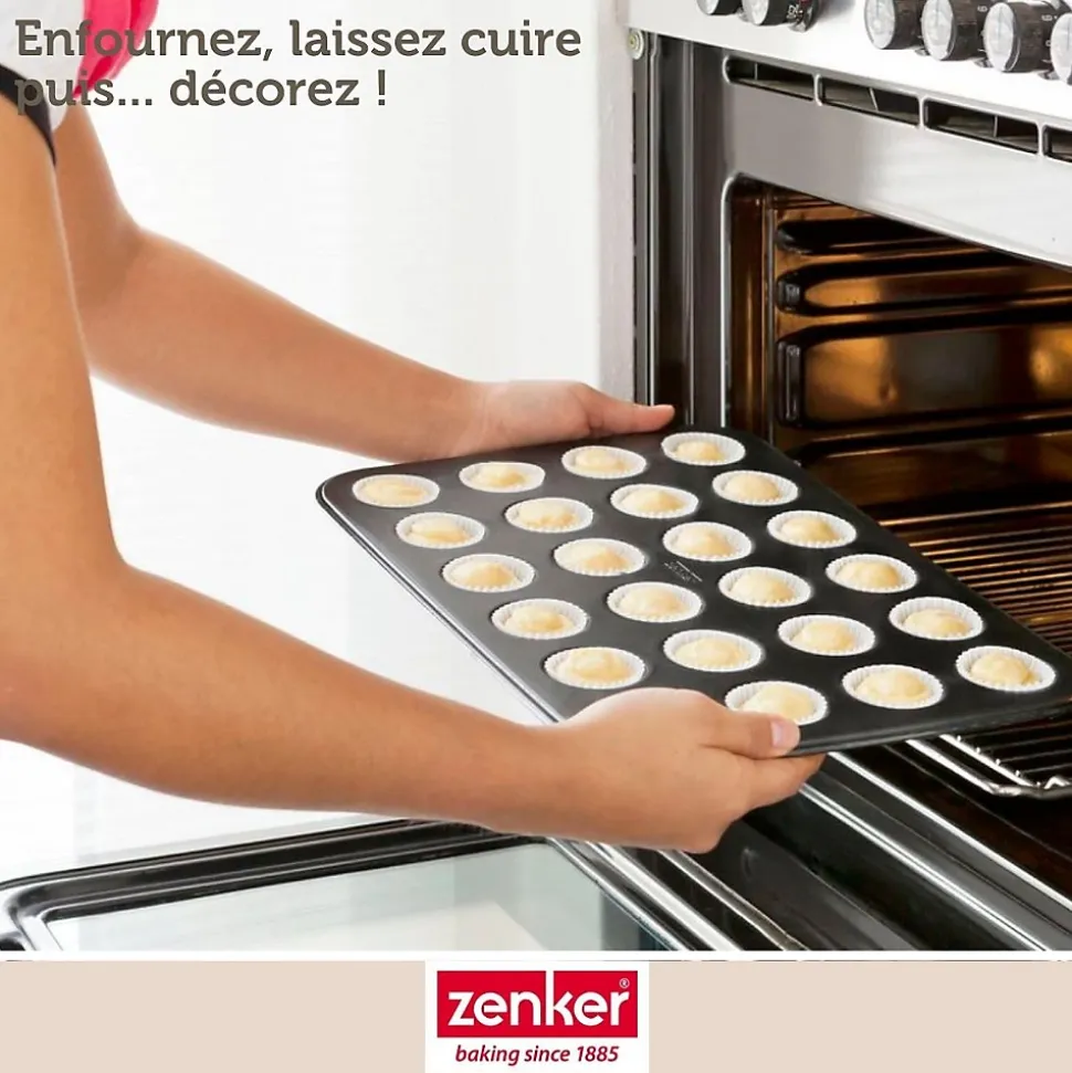 Ensemble de 2 Moules à muffins de 24 empreintes 38 x 16 cm Zenker Black Metallic