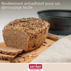 Ensemble de 2 Moules à pain ovale 26 x 16 cm Zenker Black Metallic