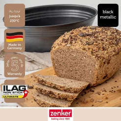 Ensemble de 2 Moules à pain ovale 26 x 16 cm Zenker Black Metallic