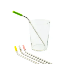 Ensemble de 4 pailles en acier avec marqueurs Inox - Pailles par Koala