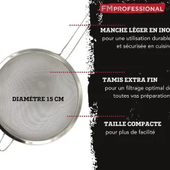 Ensemble de 2 Passoires inox 15 cm FM Professional