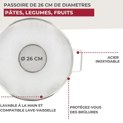 Ensemble de 2 Passoires tamis 26 cm Fackelmann