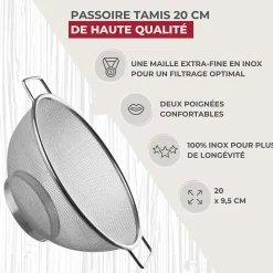 Ensemble de 2 Passoires tamis 20 cm Fackelmann